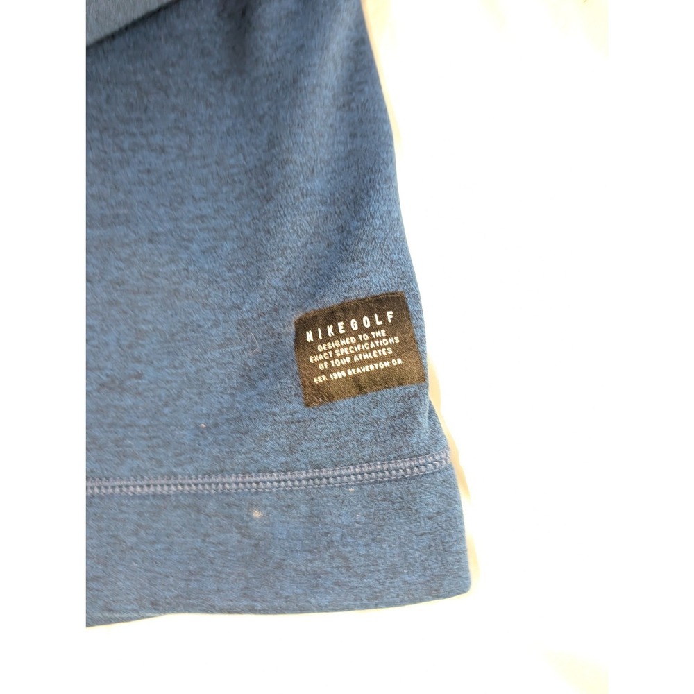 Nike Golf Mens Extra Large Long Sleeve Dark Blue Lined Quarter Zip Pullover - Picture 2 of 6